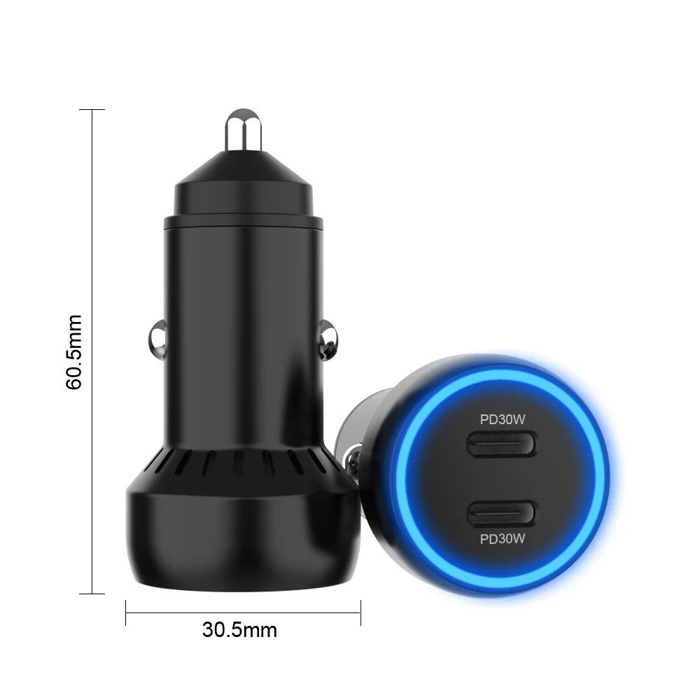 USB-C Dual Port Charger (60W) - Car - Image 5